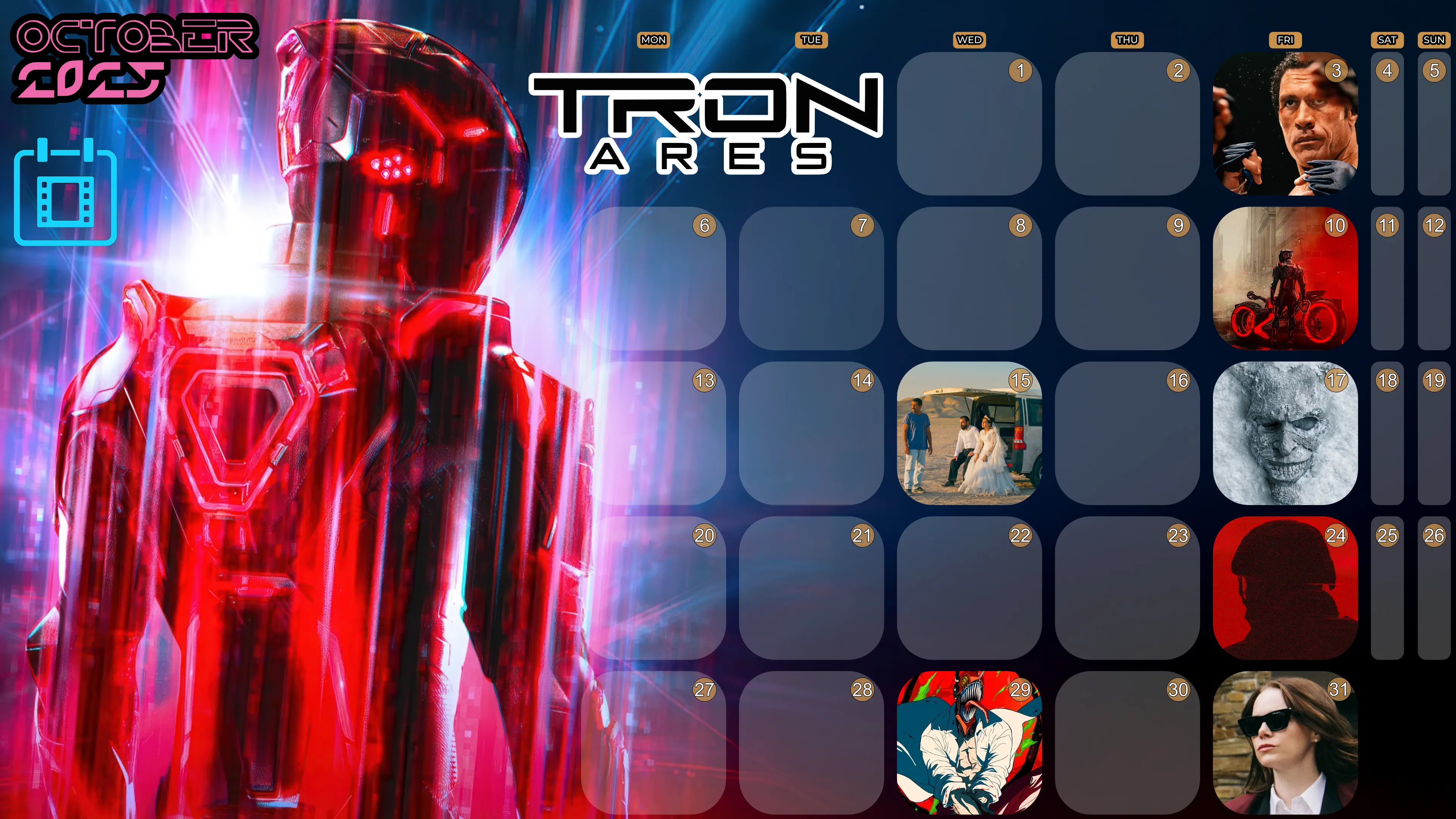 October 2025 Movies Calendar